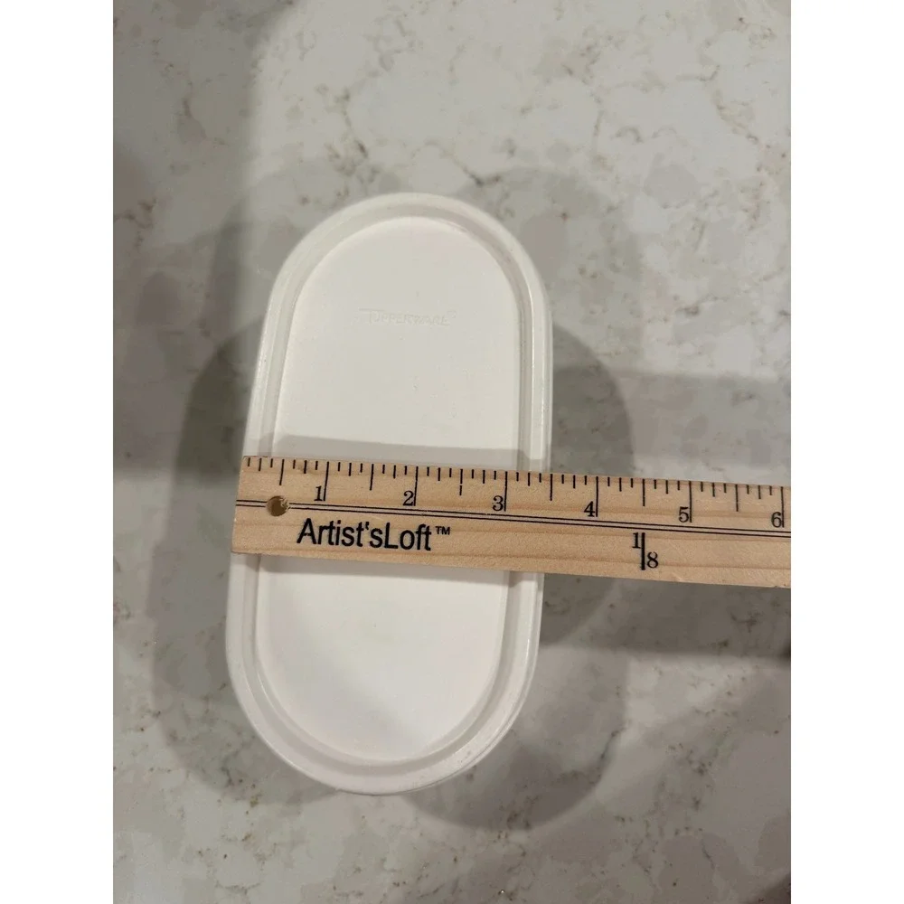 Tupperware Modular Mates Oval 1 White Seal 2 Cup 500ml Container 1611-16 USA